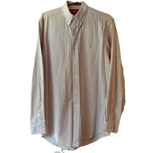 Polo Ralph Lauren Purple Seersucker Shirt Size M